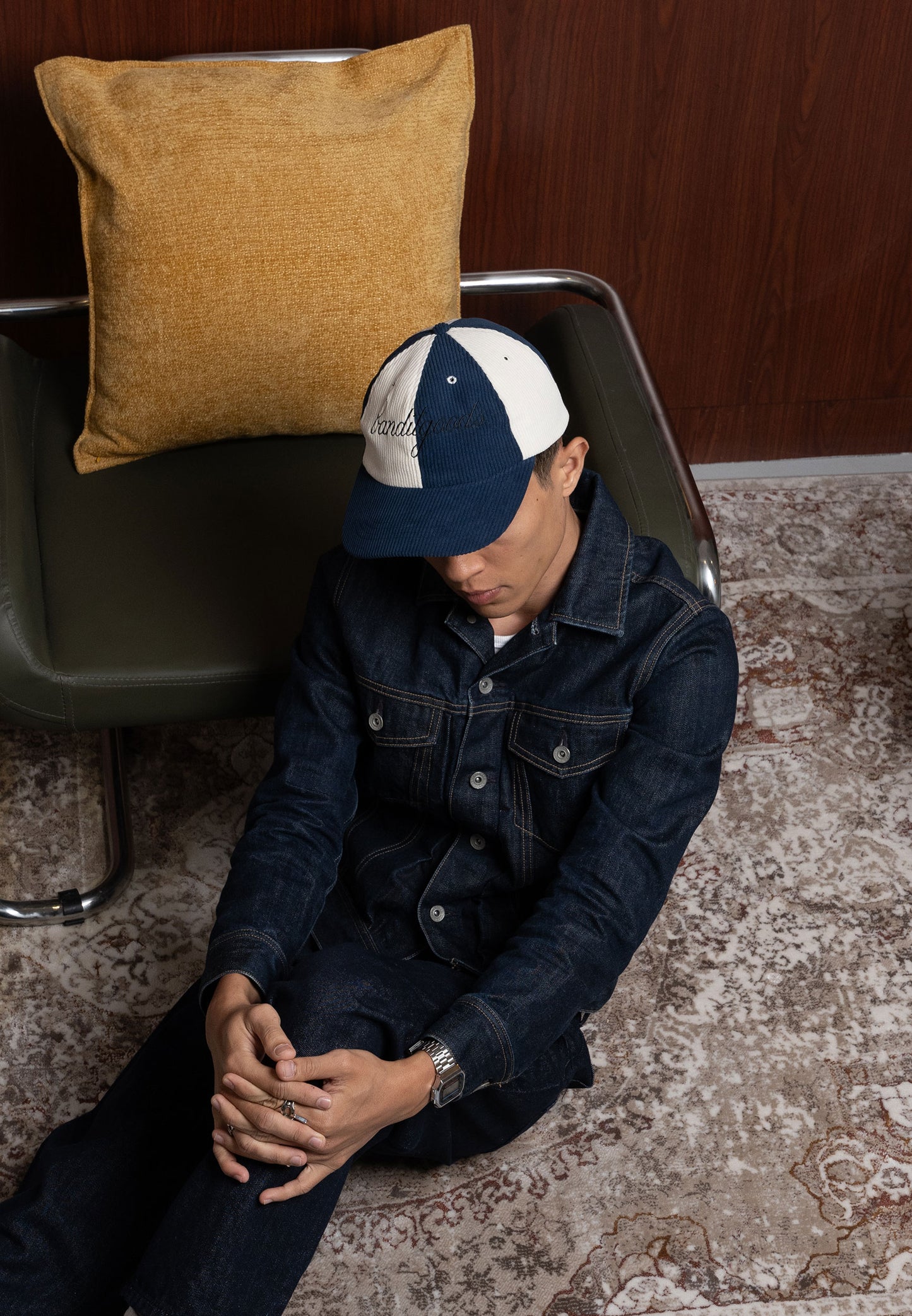 Dane Corduroy Cap (Blue)