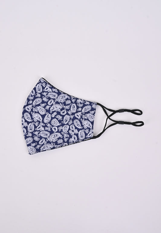 Fashion Mask (Paisley - Light Blue)